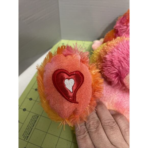 Kellytoy Bee Happy Valentines Day Rhino Plush Rhinoceros Pink Yellow Orange 12" - Picture 12 of 12